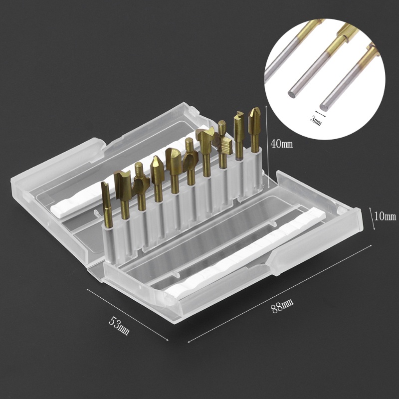 Bộ 10 Mũi Khoan Cắt Titan 1 / 8 &quot;Sha