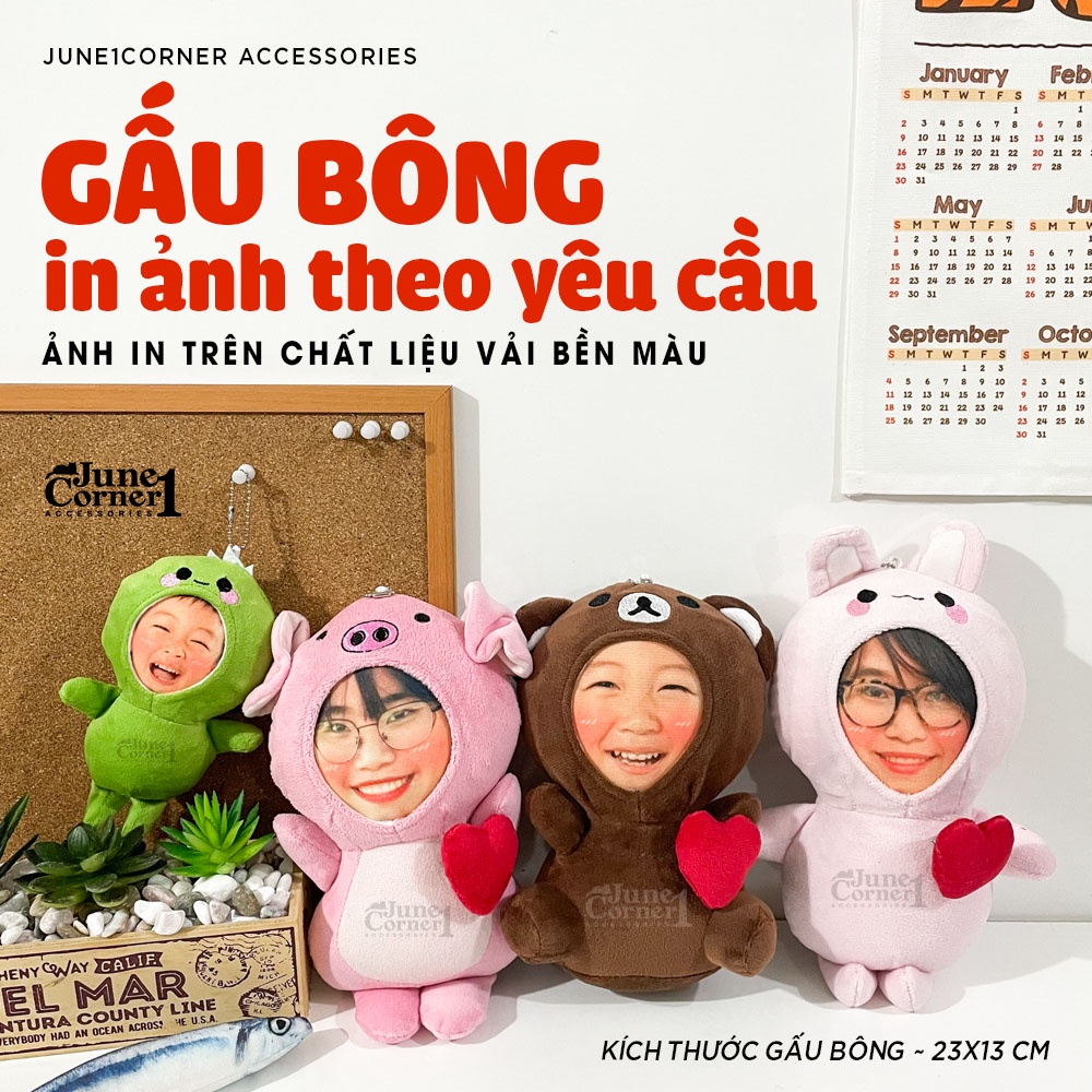 GẤU BÔNG IN ẢNH TRÊN VẢI THEO YÊU CẦU ( MIỄN PHÍ ĐÓNG GÓI QUÀ TẶNG )