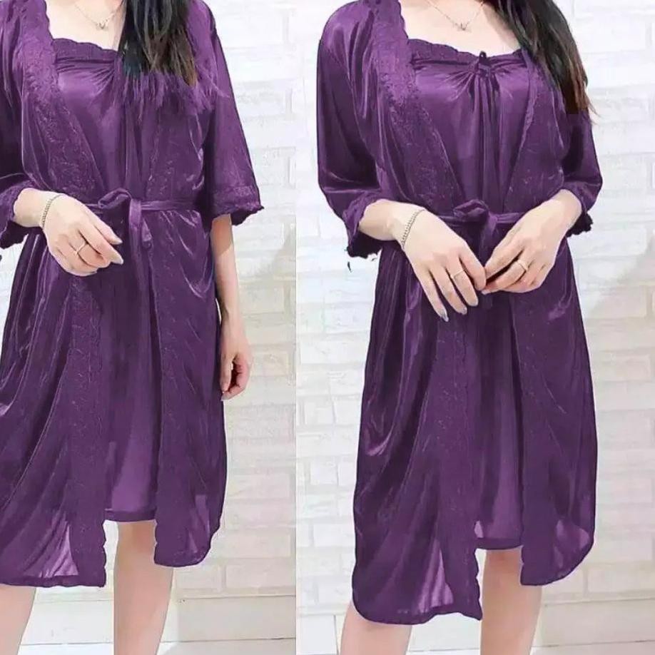 ♠ Đầm Ngủ Kimono 2 Trong 1 Xẻ Tà Bên Ngoài ♛ | BigBuy360 - bigbuy360.vn