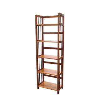 Kệ sách 5 tầng rộng 50cm gỗ cao su tự nhiên- vàng
