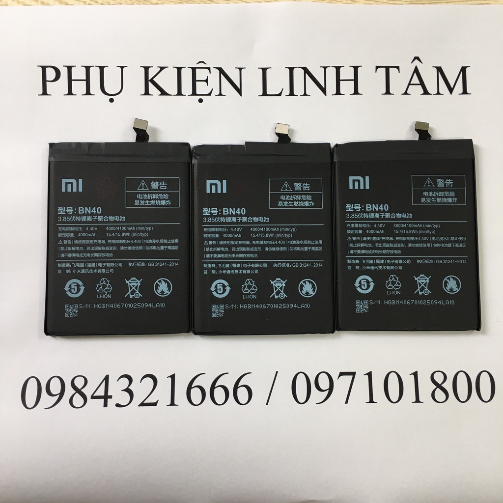 Pin Xiaomi Redmi 4 Prime, Pin BN40