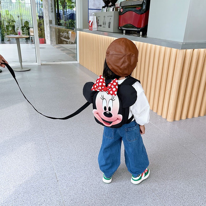 Balo Đi Học Chống Thất Lạc Hình Chuột Mickey Minnie Dễ Thương Cho Bé Gái Mẫu Giáo