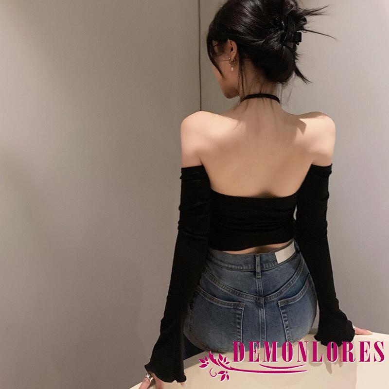 Áo Crop Top Hai Dây Màu Trơn Thời Trang Mùa Hè Cho Nữ