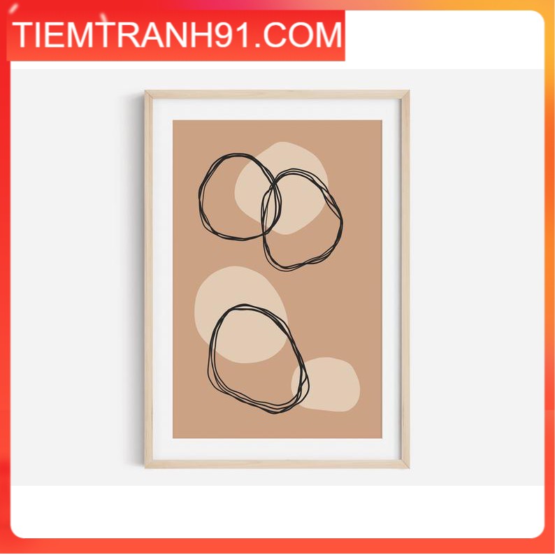 Tranh in cao cấp | Tranh nghệ thuật trừu tượng - Neutral Abstract Art Print, Shape Abstract Art