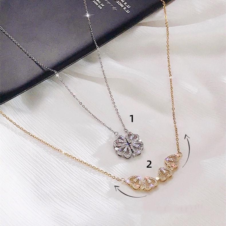 Dây chuyên cỏ 4 lá titan.không han dỉ phai màu. vòng cổ 4lá - Phụ kiện trang sức Hari korea accessories