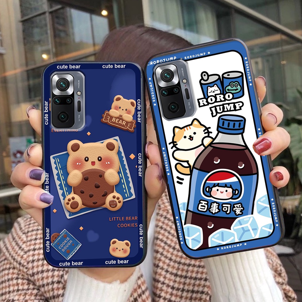 Ốp lưng Xiaomi REDMI NOTE 10 PRO in hình 3D GẤU cute be@r, soda, happy day cực hot ,thời thượng