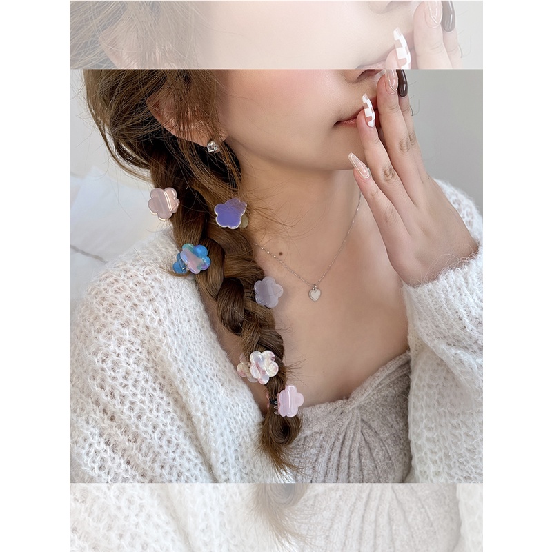 Kẹp tóc hình bông hoa mini phong cách Hàn Quốc xinh xắn dành cho bạn nữ