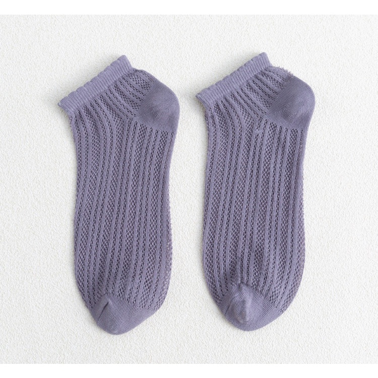 Vớ nữ cổ ngắn, tất nữ cổ bèo chất vải cotton co giãn 4 chiều thoáng khí – Tất thông hơi