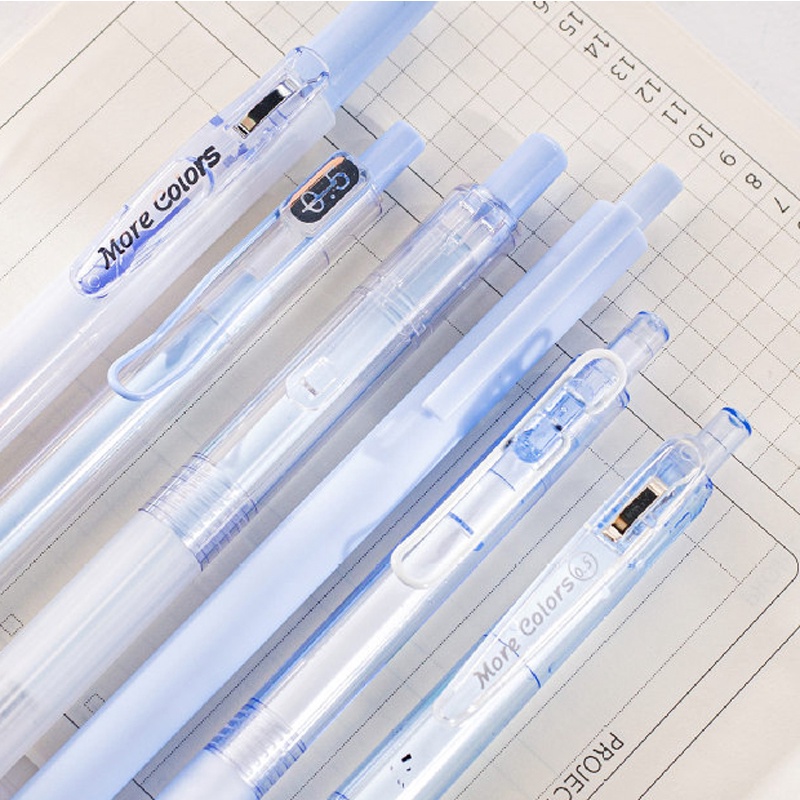 Set 6 Bút Mực Gel Ngòi 0.5mm Mực Đen Kiểu Dáng Dễ Thương