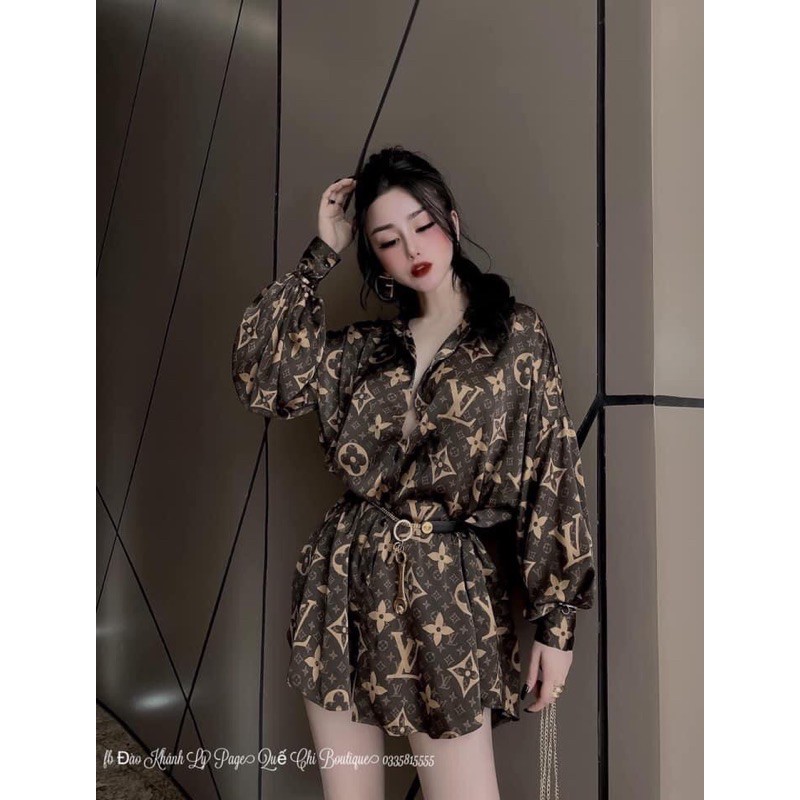 Sơmi lụa Lv hottrend