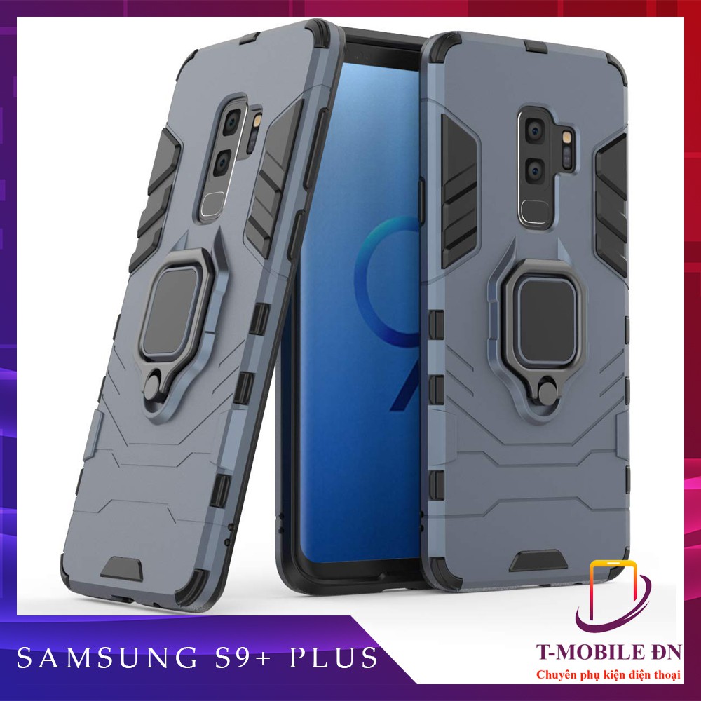 Ốp lưng Samsung S9+ / S9 Plus iron man chống sốc kèm nhẫn iring chống xem video bảo vệ camera