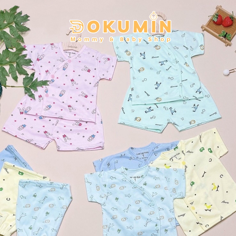 Bộ quần áo trẻ em sơ sinh 0 12 tháng bộ cộc tay cotton HÌNH LỆCH CỘC xuân hè cho bé trai bé gái nam nữ BCT0340