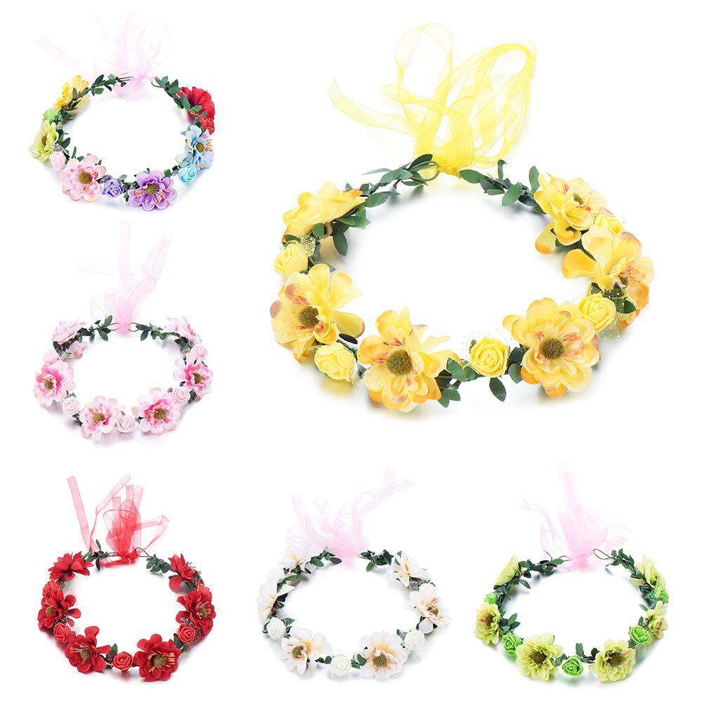 ROSE Vòng Hoa Hồng Trang Trí Tóc Cho Cô Dâu