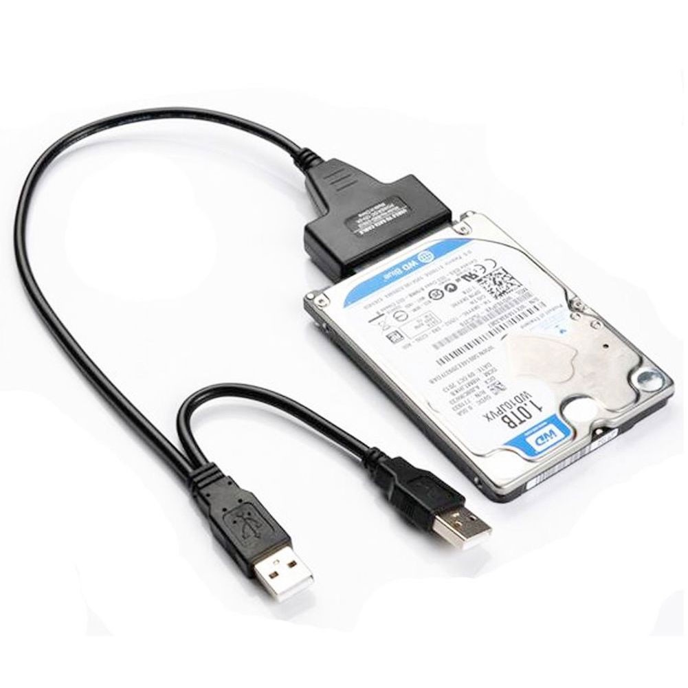 Cáp chuyển đổi từ 7+15 Pin SATA sang USB 2.0 cho ổng cứng HDD 2.5 inch