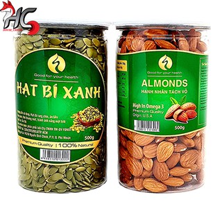 Combo Hạnh Nhân đã tách vỏ và hạt Bí Xanh Ấn Độ