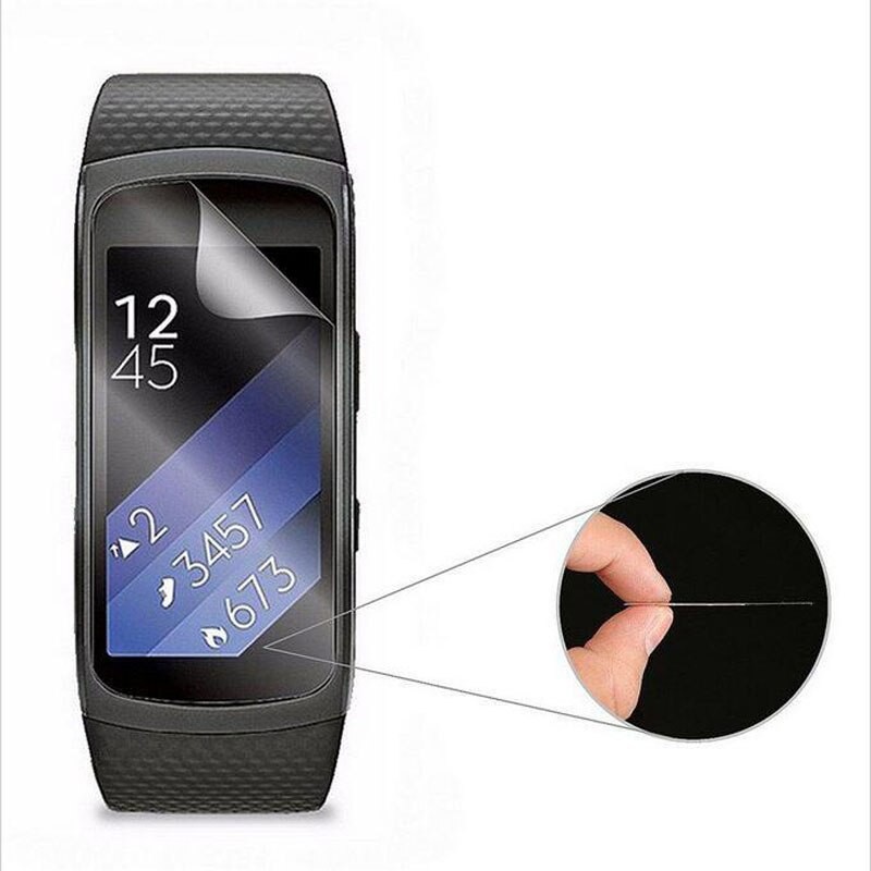 Set 2 Miếng Dán Tpu Trong Suốt Bảo Vệ Màn Hình Chống Trầy Cho Samsung Gear Fit 2