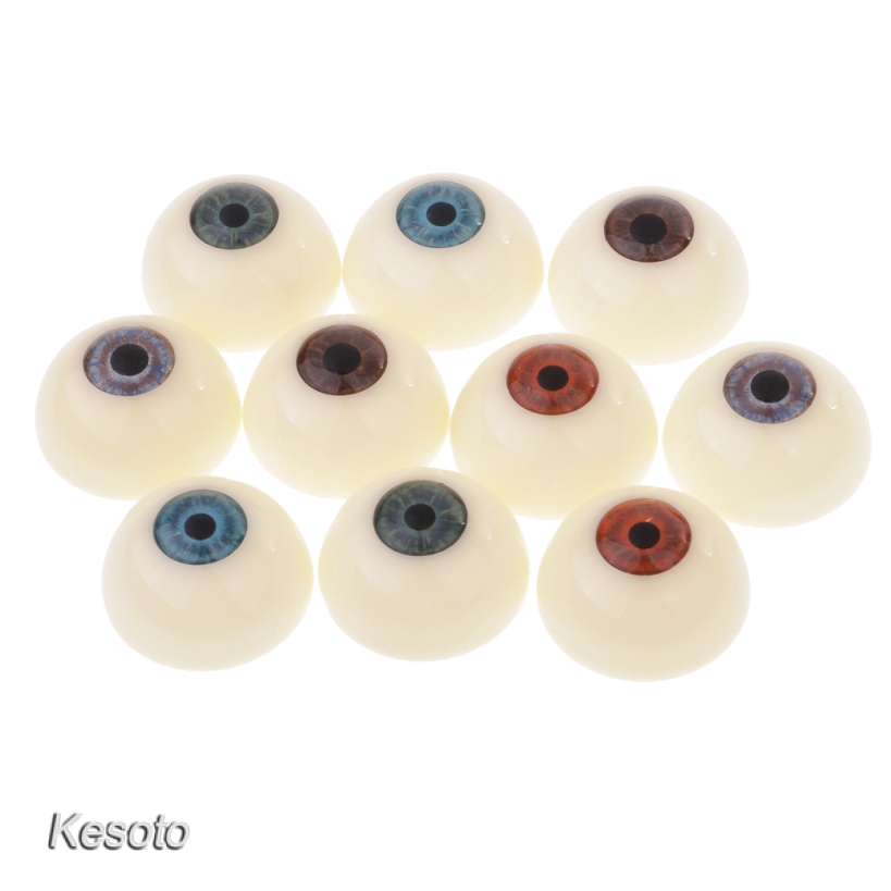 [KESOTO] 5 Pairs 30mm Half Round Plastic Dolls Eyes Eyeballs Doll DIY Making Supplies