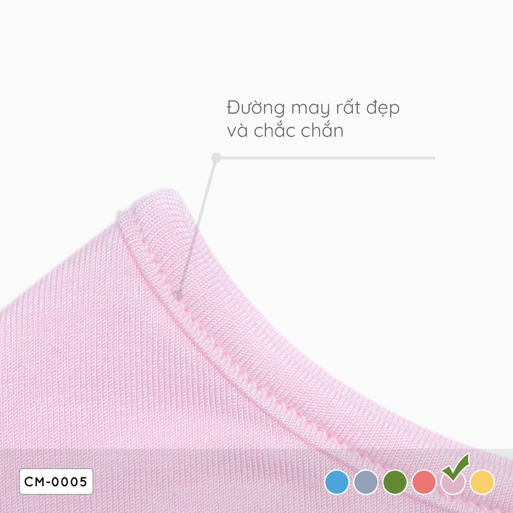 Khẩu trang trẻ em Coolmom chất liệu sợi tre cao cấp màu hồng pastel size M / CM-0005-M-HP
