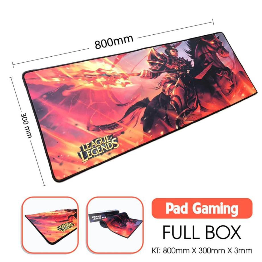 [ MUA LẺ GIÁ SỈ ]  Lót chuột Gaming (Nhiều Hình) may viền, Full Box, 300x800x3mm