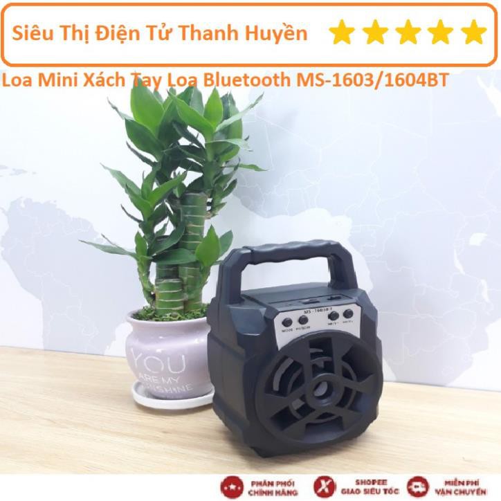 Mua ngay Loa Mini Xách Tay Loa Bluetooth MS-1603/1604BT Mẫu Mới Nhất 2019 [Freeship 10k]