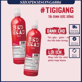 Cặp dầu gội - xả tigi đỏ 750ml+750ml
