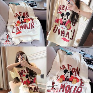 Áo thun tay lỡ MYMY dáng Unisex form rộng tay lỡ cao cấp phong cách Chuột Mickey dễ thương M08