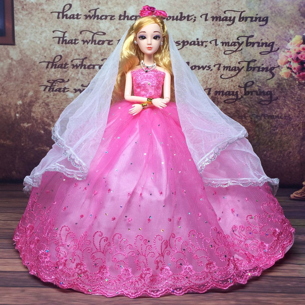 Bộ Đồ Chơi Búp Bê Công Chúa Barbie 30cm Xinh Xắn Cho Bé Gái