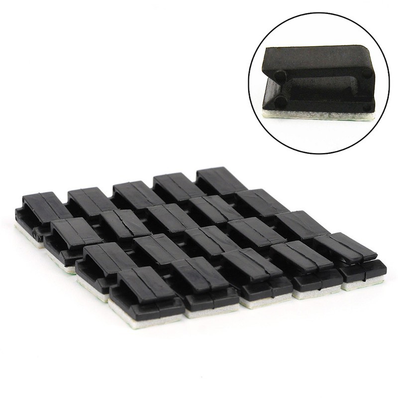 Bộ 20 kẹp tự dính cố định dây cáp cho xe hơi