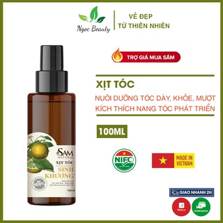 Xịt dưỡng tóc thảo dược Sinh Khương 100ml mềm mượt, kích thích mọc tóc - Ngọc Beauty