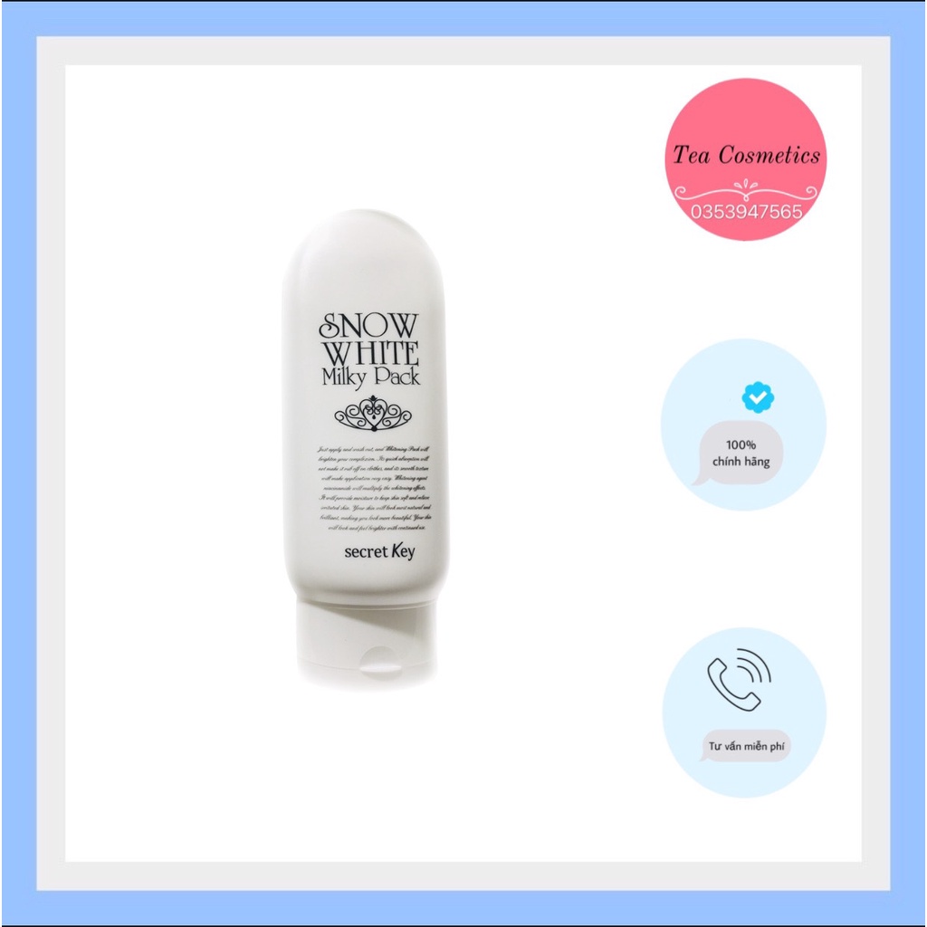 Kem tắm trắng mặt và toàn thân body Snow White Milky Pack