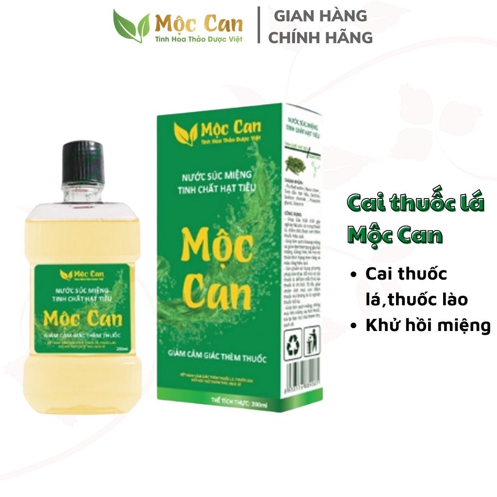 Nước Súc Miệng Cai Thuốc Lá, Cai Thuốc Lào Mộc Can, Hết Hôi Miệng Sạch Sâu Răng