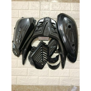 BỘ 6 MÓN SH MODE 2020-2023 CARBON ĐEN (ỐP PÔ, PÔ E, KÉT NƯỚC, ỐP TAY DẮT, MỎ VÀ ĐUÔI DÈ) SHM 20