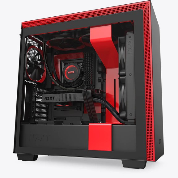 Vỏ Case Máy Tính NZXT H710 Màu Đen Đỏ