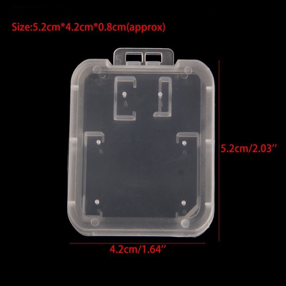 10 Hộp Nhựa Trong Suốt Đựng Thẻ Nhớ Sd / Tf Sdhc