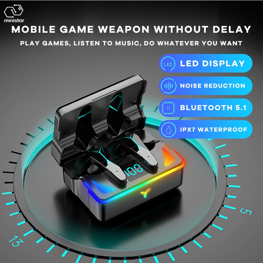 Tai Nghe Bluetooth Không Dây NUOWA X7 TWS Loại Bỏ Tiếng Ồn Tích Hợp Mic
