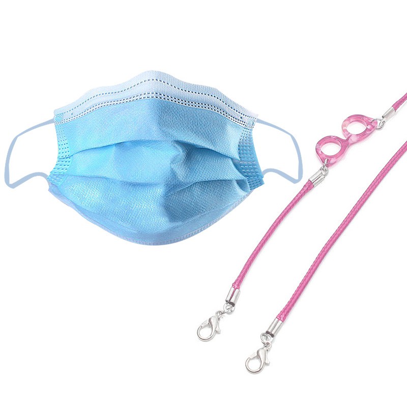 Simple solid color mask rope anti loss mask hanging rope mask comfort belt adjustable glasses chain mask chain miband