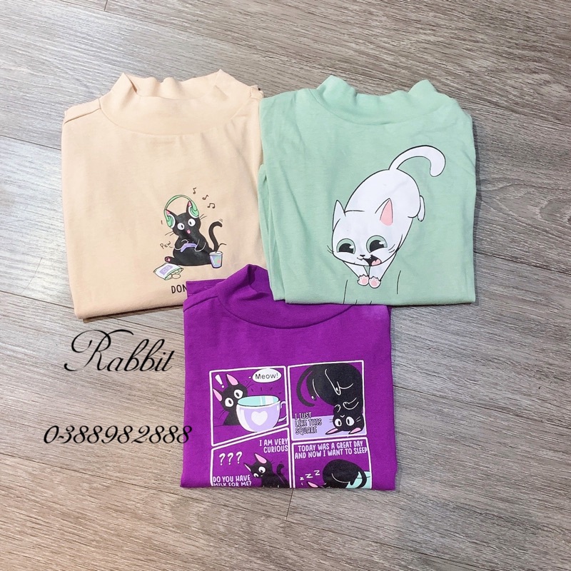 Áo cổ cao Geejay bé gái