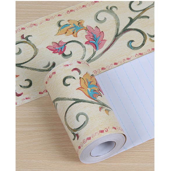 Cuộn 10M giấy dán viền tường - NHIỀU MẪU AK005