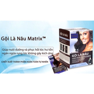 Dầu gội nhuộm tóc Gội Là Nâu Matrix hộp 10 gói