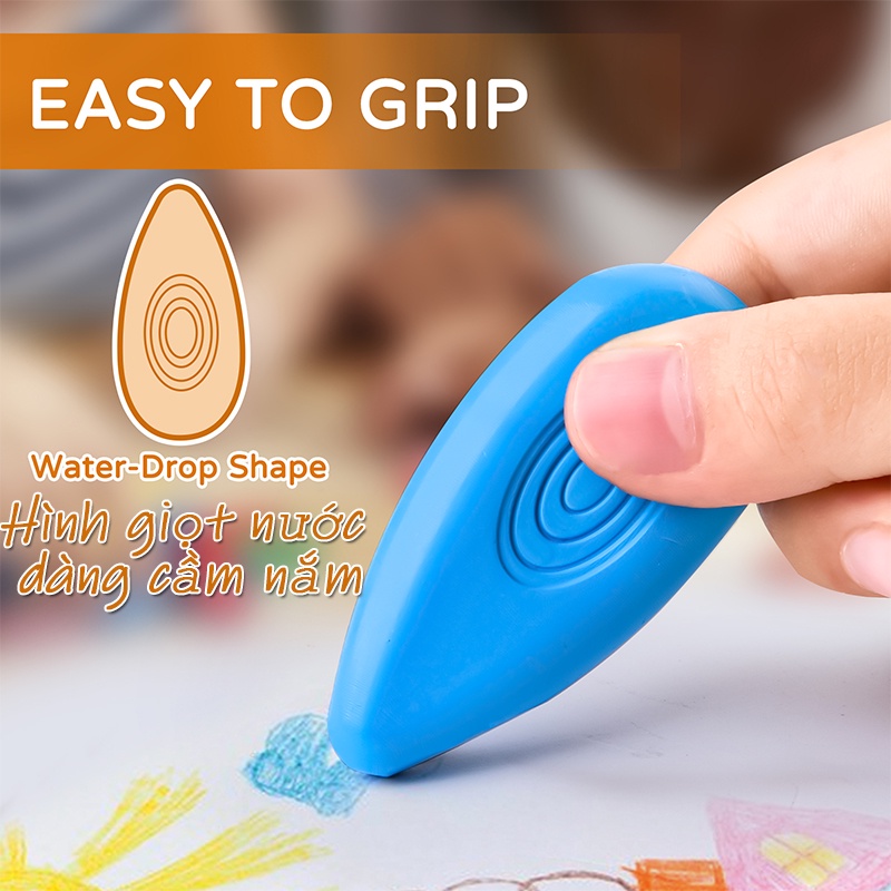 Bộ Bút Chì Màu 12/24 Màu Viết Chì Màu Crayons Bút Sáp Màu Vẽ Cho Bé Khô Dạ Hữu Cơ Vặn Bút Viết Màu Nước An Toàn Không Độc Hại Cho Bé