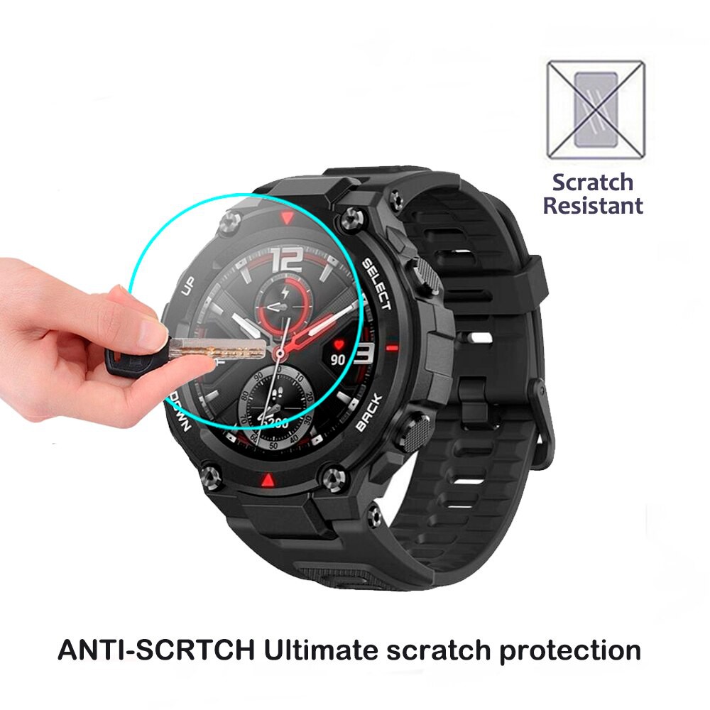 2 cái cho Huami Amazfit T-Rex Bảo vệ màn hình bằng kính cường lực cho CES mới 2020 Amazfit T rex Phụ kiện bảo vệ đồng hồ thông minh