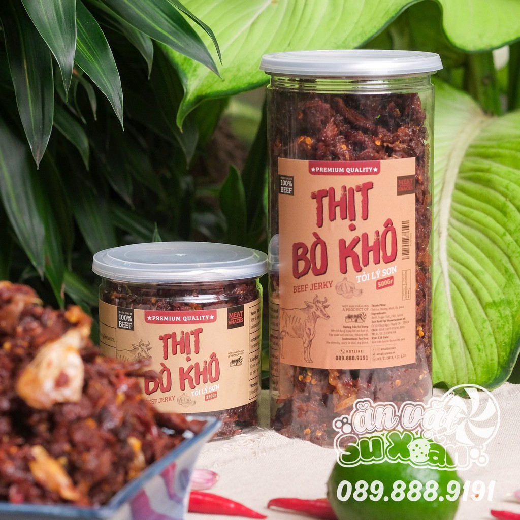 Khô bò tỏi lý sơn Ăn Vặt Su Xoắn | BigBuy360 - bigbuy360.vn