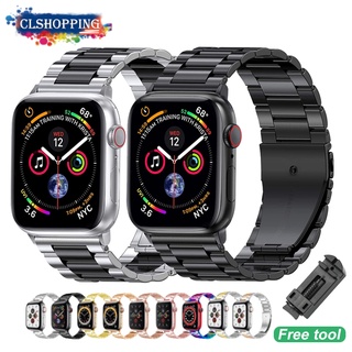 Dây Đeo Đồng Hồ Bằng Thép Không Gỉ Siêu Mỏng Kích Thước 44mm 40mm 42mm 38mm Cho Iwatch Series 6 Se 5 4 3