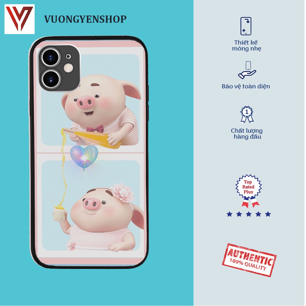 Ốp iphone tình yêu đi từ dạ dày đến trái tim cho Iphone 6 7 8 Plus 11 12 13 mini Pro Max X Xr  PIG20