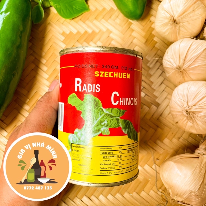 CẢI TỨ XUYÊN  CẢI LON ĐÓNG HỘP 340GR