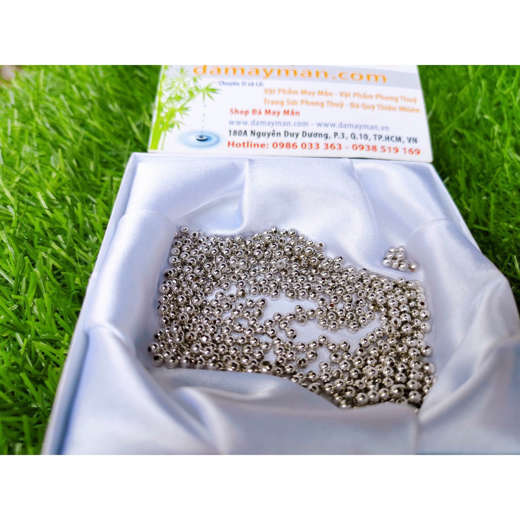 Combo 50 hạt chuỗi ánh bạc phối trang sức, phụ kiện PK345