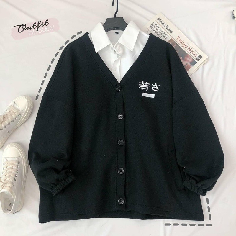 Áo khoác nỉ cardigan CUBE ulzzang ZOOZOO_ Unisex (ẢNH THẬT 3 MÀU) | BigBuy360 - bigbuy360.vn