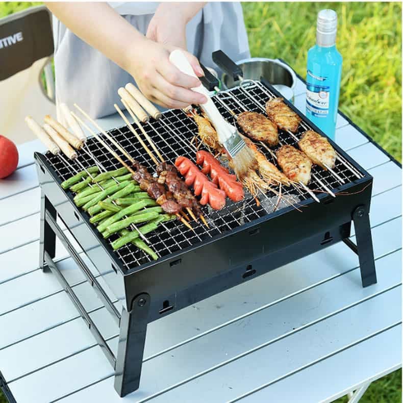 BẾP NƯỚNG THAN HOA MINI PHÚ KHANG DÙNG CHO DU LỊCH DÃ NGOẠI TIỆC BBQ NGOÀI TRỜI