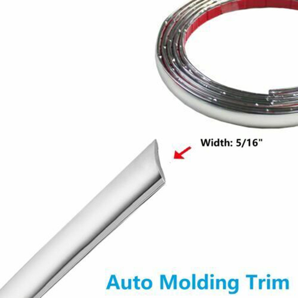 ⚡Hot Sale⚡Chrome Trim Molding 5/16\" Car Roof Door Side Decorate Protector Strip Durable New-ISHOW