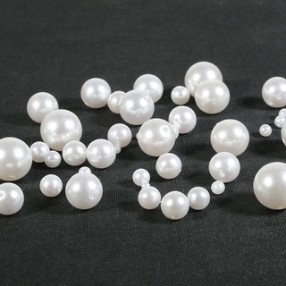 🌺 Cườm nhựa giả ngọc trai size 3-14mm LOẠI TỐT đính áo dài váy đầm làm vòng tay 🍀🌺